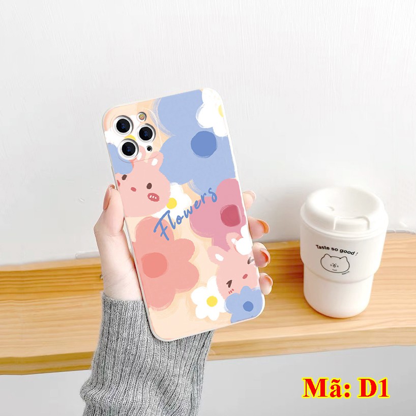 Ốp lưng iphone - Viền vuông Ốp dẻo màu loang ip 6/6plus/6s/6splus/7/7plus/8/8plus/x/xs Max/11/12/pro/max/promax đẹp