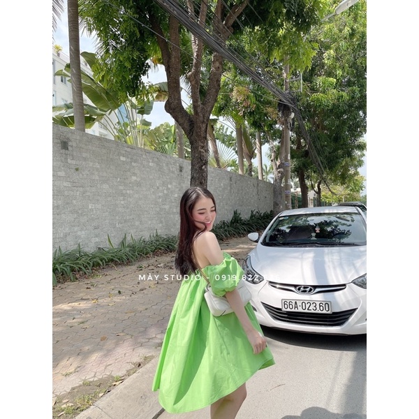 Đầm trễ vai siêu bồng | BigBuy360 - bigbuy360.vn