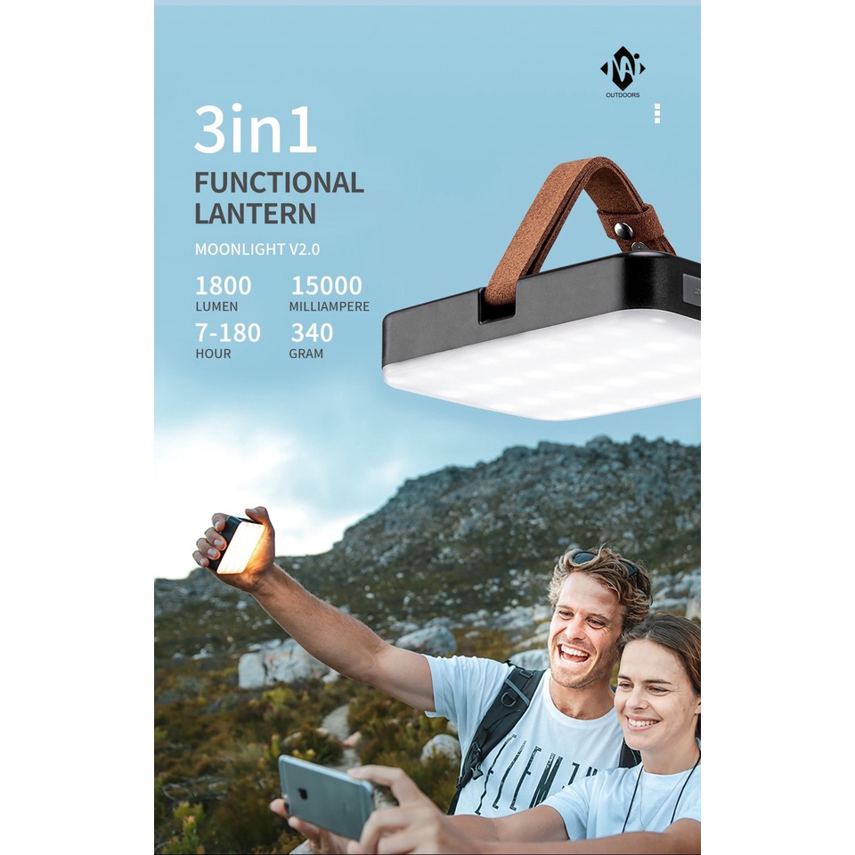 Đèn cắm trại đa năng 3in1 NatureHike NH18Y004-D