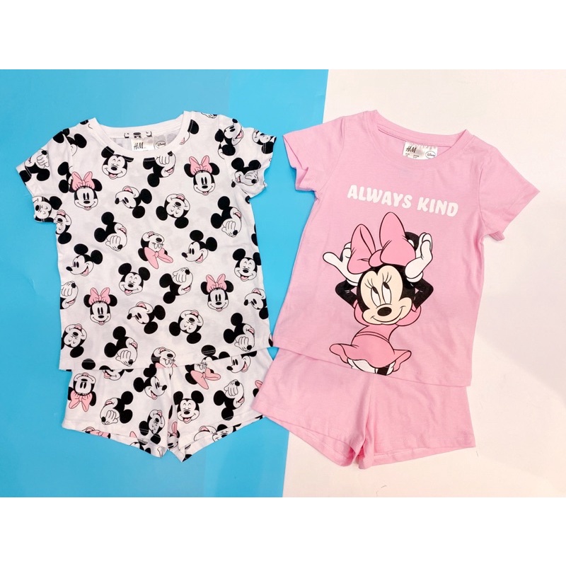 Bộ cotton hè cho bé hoạ tiết Minnie Peppa Pony Bọ dừa xuân hè 2022