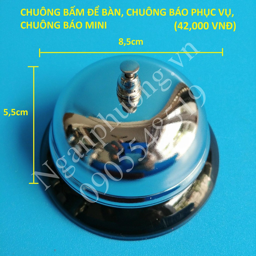 CHUÔNG BÁO PHỤC VỤ, QUẦY BAR, NHÀ BẾP - SIZE 8.5 CM