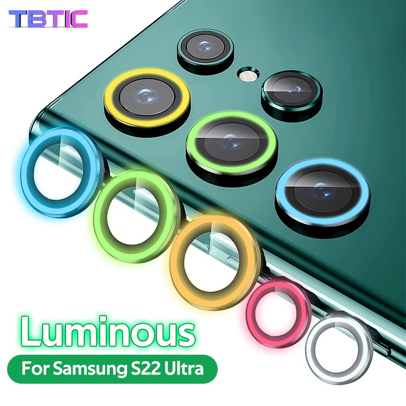 Miếng dán cường lực TBTIC 9H dạ quang cho camera samsung Galaxy S22