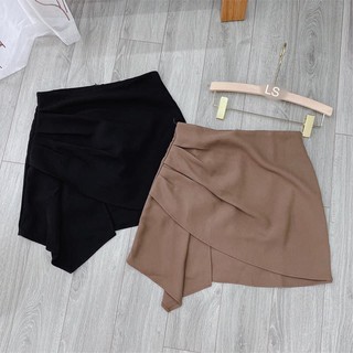 Chân Váy Vạt Chéo Ngắn Hai Màu TONGKHOCHITUE , Chân Váy Nữ Công Sở
