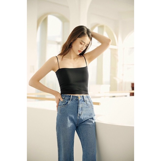 Áo Hai Dây Sợi Bún Croptop MãB22 Chất Liệu Thun Coton Dày Dặn Phù Hợp Cho Mọi Loại Thời Tiết | BigBuy360 - bigbuy360.vn