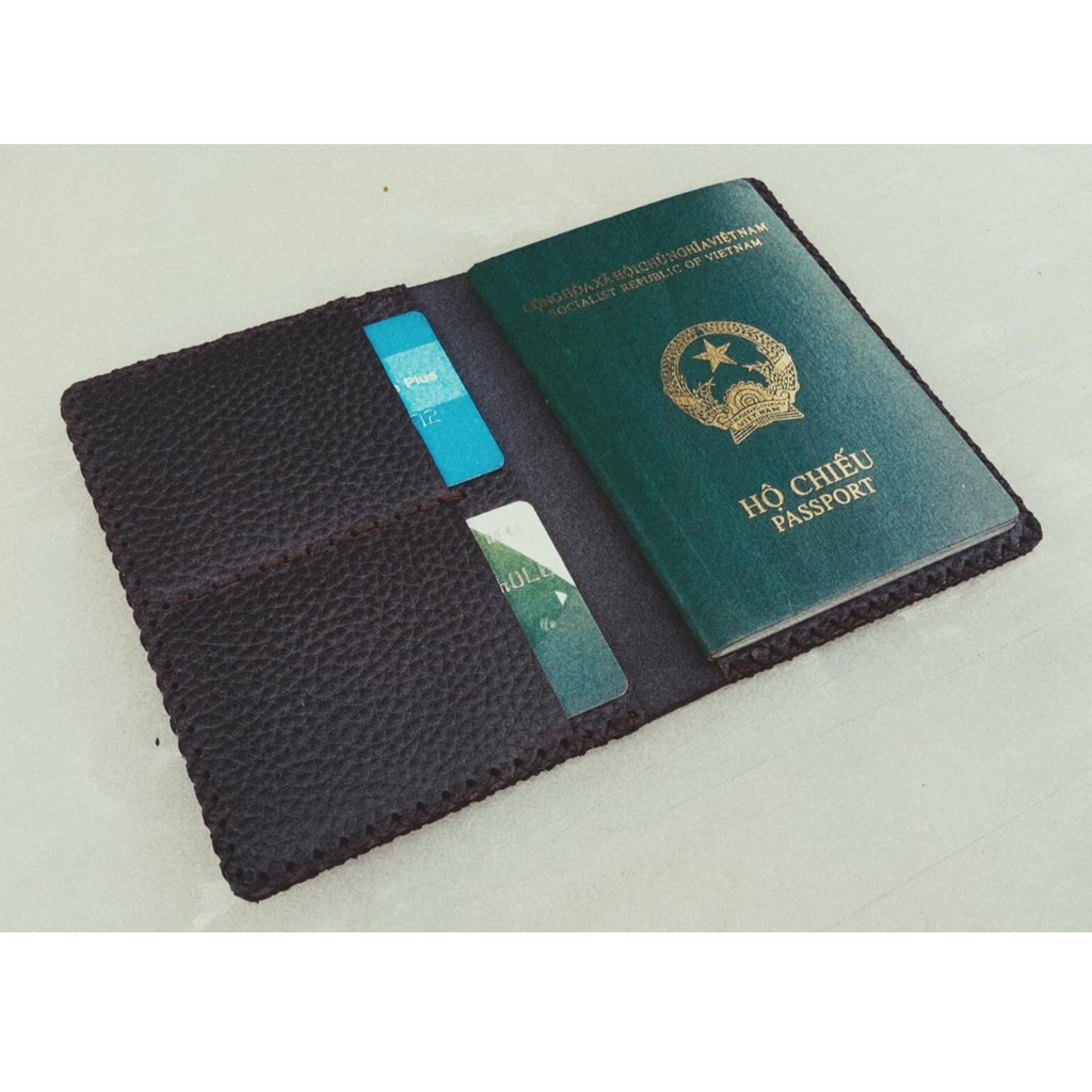 [ Hàng da thật] Ví Passport da bò