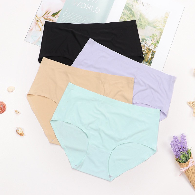 ( Chọn Màu ) Quần Lót Đúc Su Lụa Ép Lạnh Không Đường May