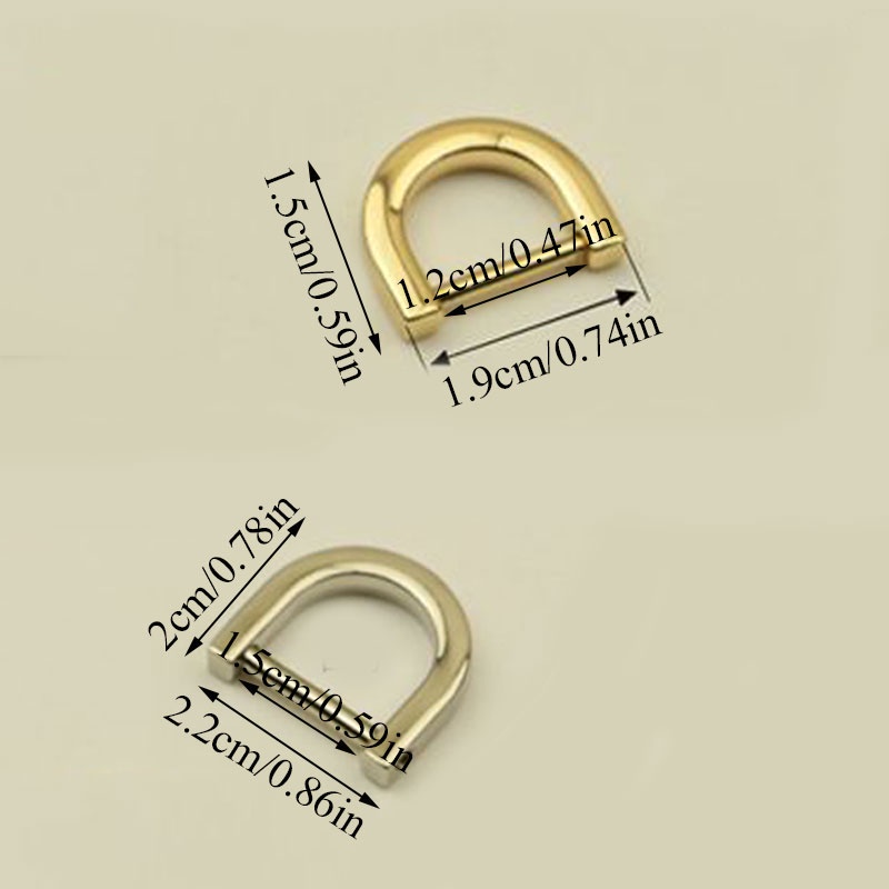 Khóa dây túi xách bằng kim loại 1.2 / 1.5cm