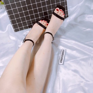 [THANH LÝ XẢ KHO] Giày sandal cao gót quai mảnh đính đá gót nhọn hàng VNXK cao cấp xịn xò
