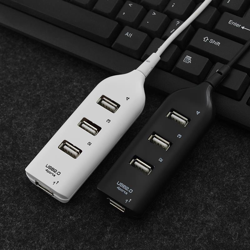 Hub usb 4 port hình ổ điện (Đen)