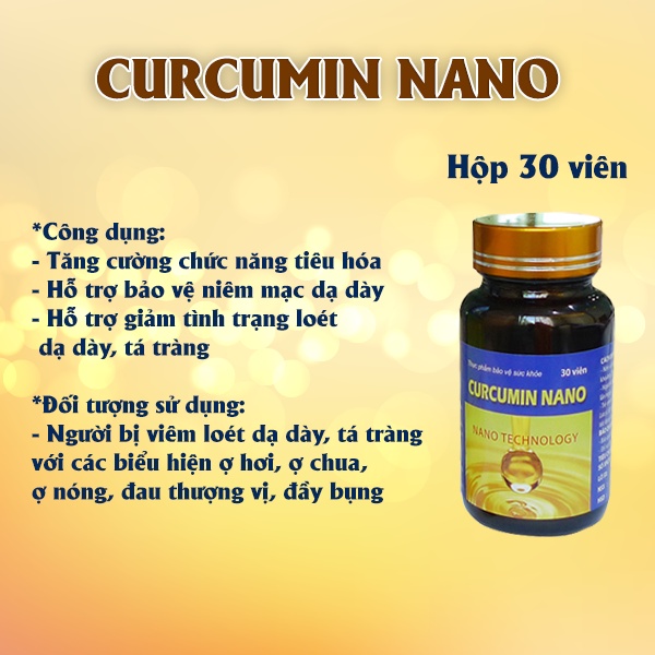 Hỗ Trợ Dạ Dày, Làm Đẹp Da Tinh Bột Nghệ Curcumin Nano