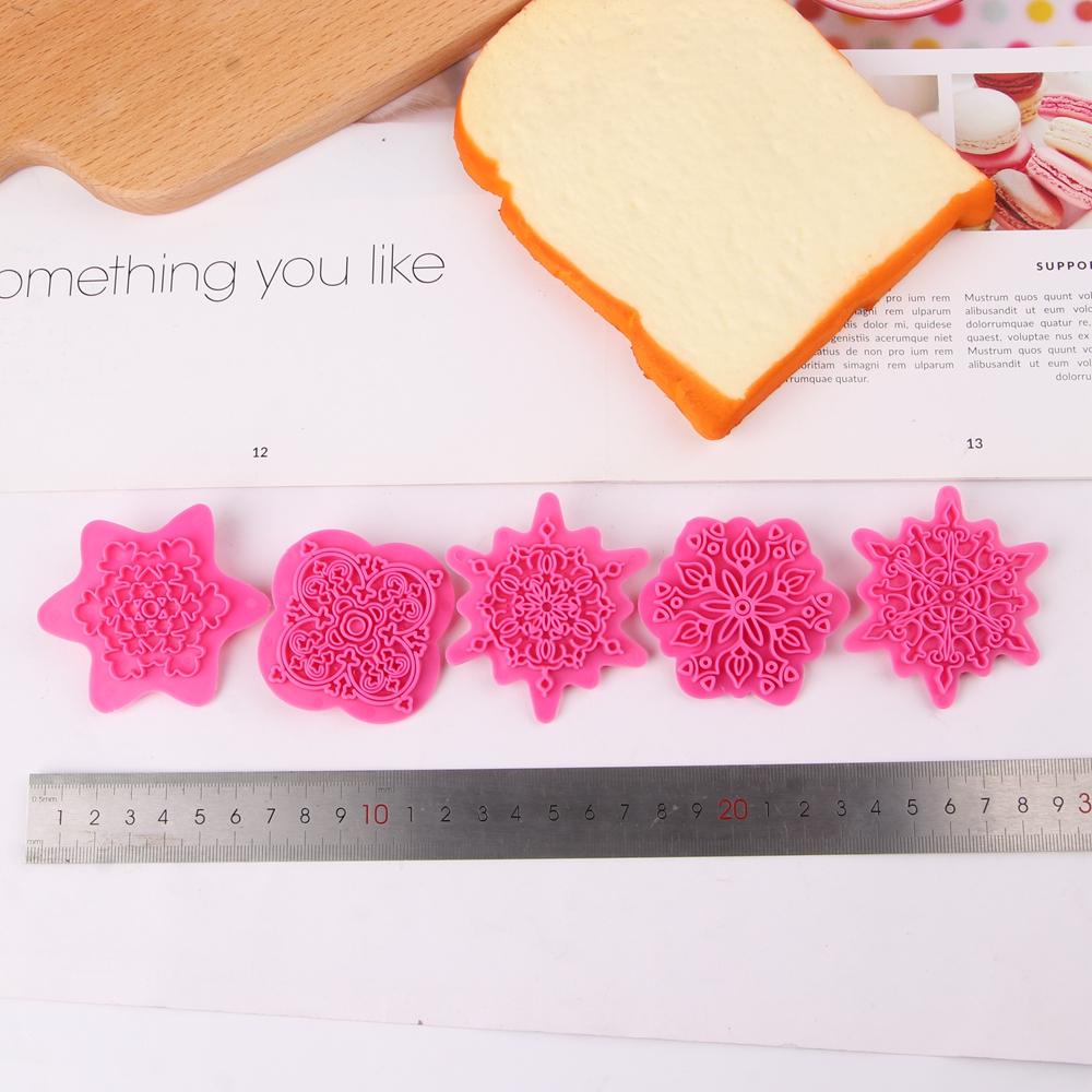 HARRIETT Set 5 Khuôn Đất Sét Polymer Hoạ Tiết Chấm Bi