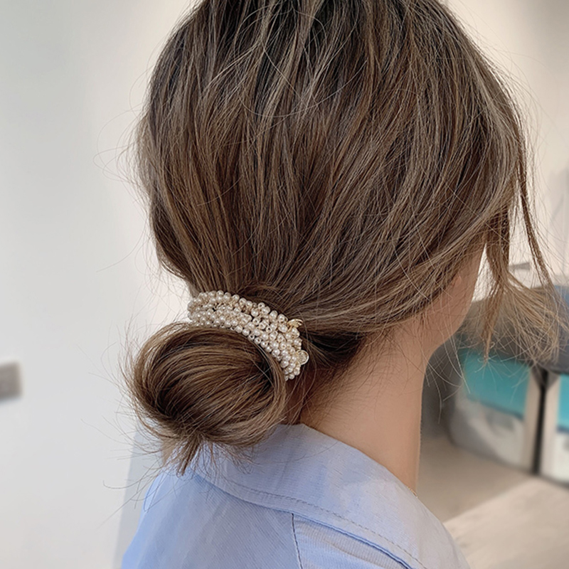 Dây Buộc Tóc Đính Ngọc Trai Thời Trang Cho Nữ