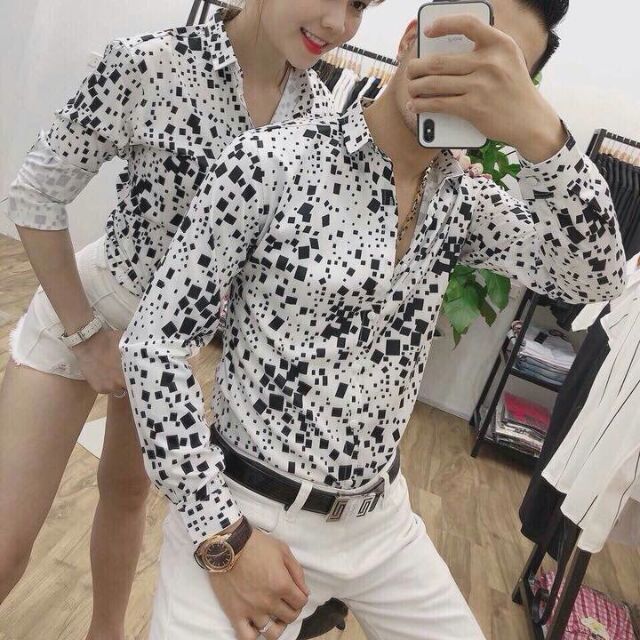 Áo cặp sơ mi lụa phi bóng về hàng