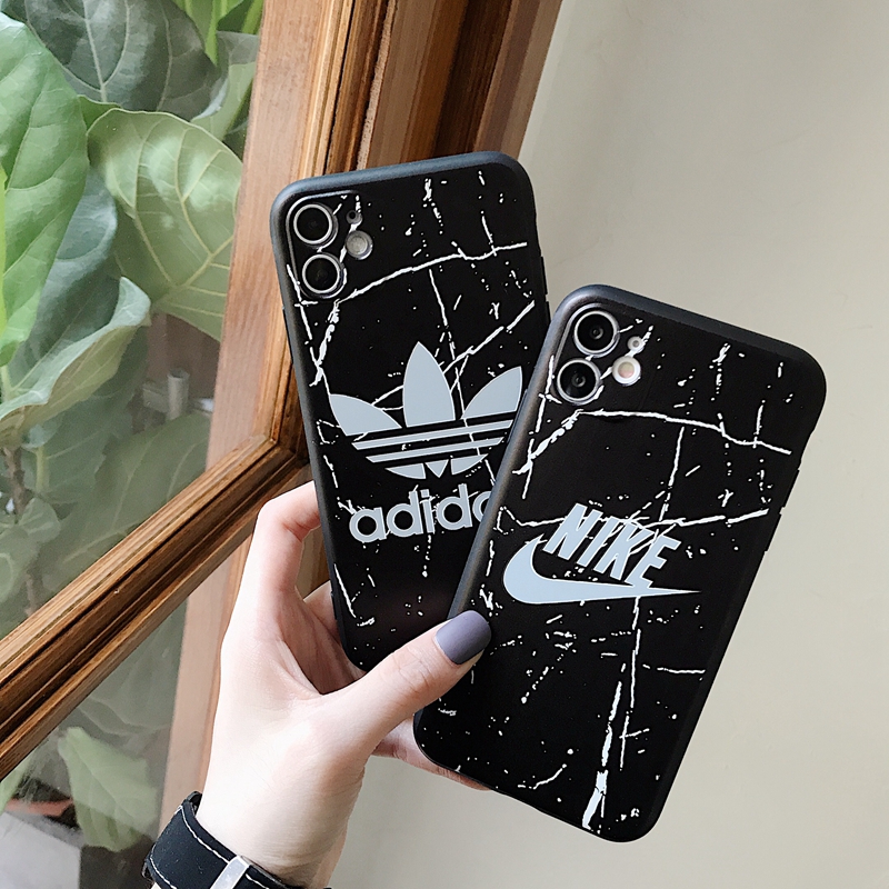 Ốp điện thoại mềm in chữ Nike Adidas cho iPhone XR 11 Pro Xs Max 7 Plus 8 6s 6 SE 2020 11pro 6splus 7plus