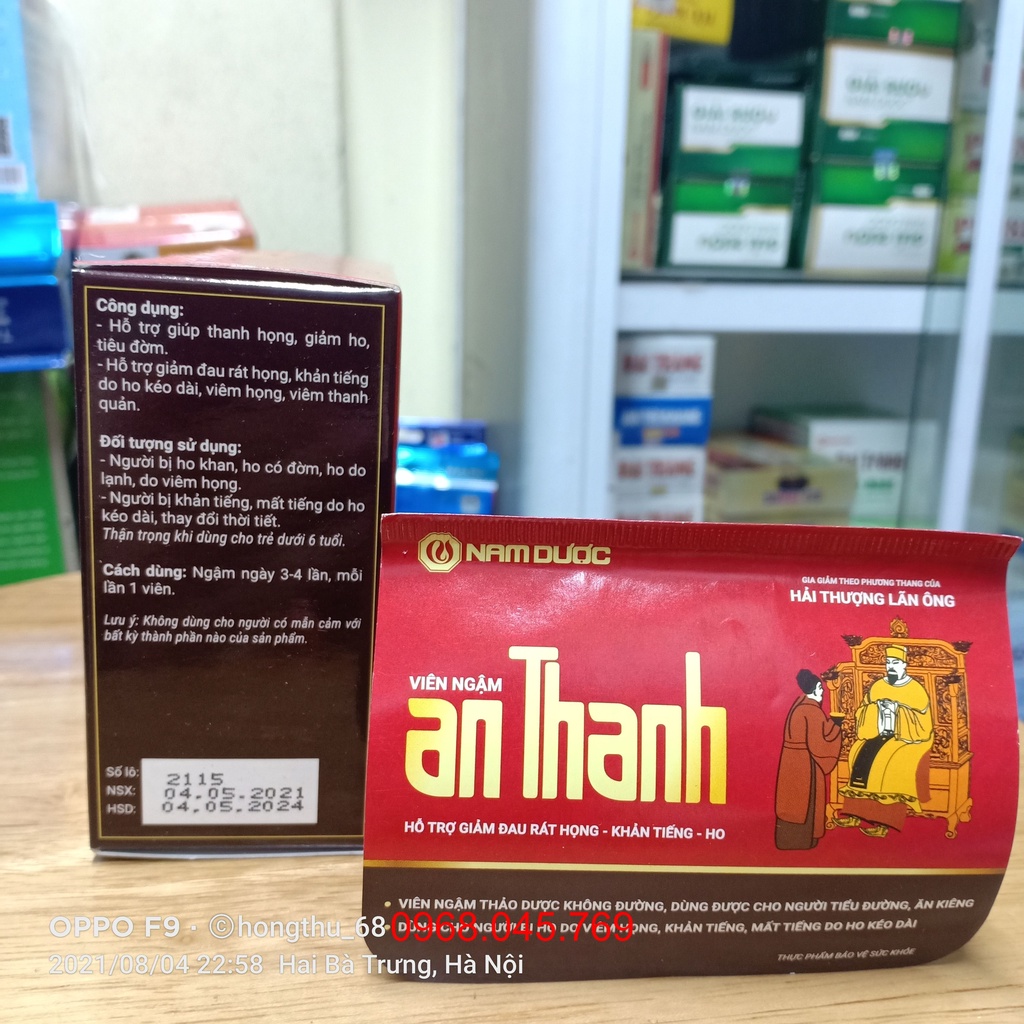 Viên ngậm An Thanh giúp mát phổi, nhuận hầu, giảm ho, tiêu đờm, thanh âm, thanh giọng