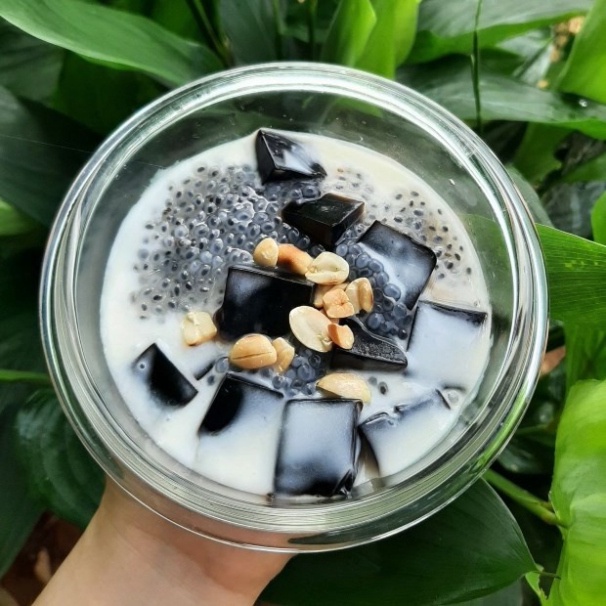 Sương Sáo ❤️𝑭𝒓𝒆𝒆𝒔𝒉𝒊𝒑❤️ Set Chè Sương Sáo Hạt Chia Cốt Dừa Siêu Ngon