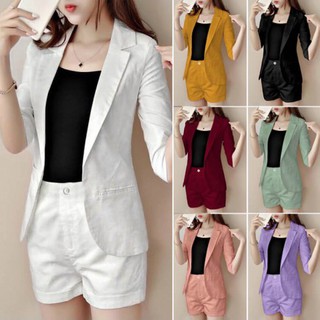Bộ vest short tay lỡ 3 món cao cấp - k157