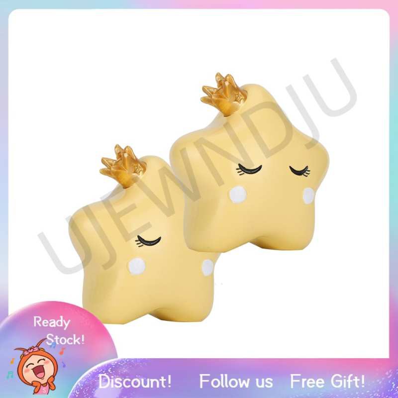 Set 2 Đồ trang trí Ngôi Sao Mini 3.1 Inch Bằng Nhựa Dùng Trang Trí