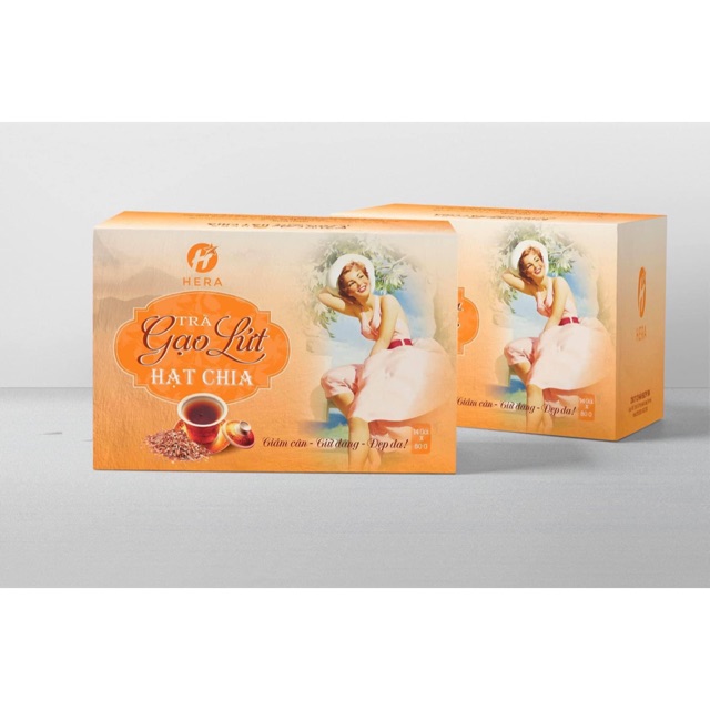 Trà giảm cân gạo lứt hạt chia HERA