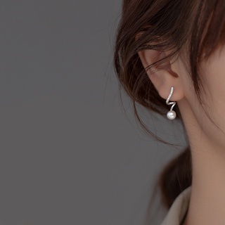 Khuyên tai bạc xoắn đính ngọc Choco Jewelry