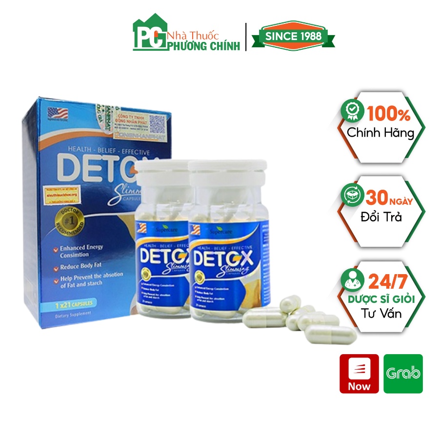 Viên Uống Giảm Cân Detox Slim Giúp Giảm Cân &amp; Detox Cơ Thể