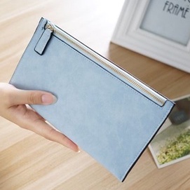Ví dài cầm tay da mềm mỏng đơn giản thời trang Âu Mỹ mới cho nữ
