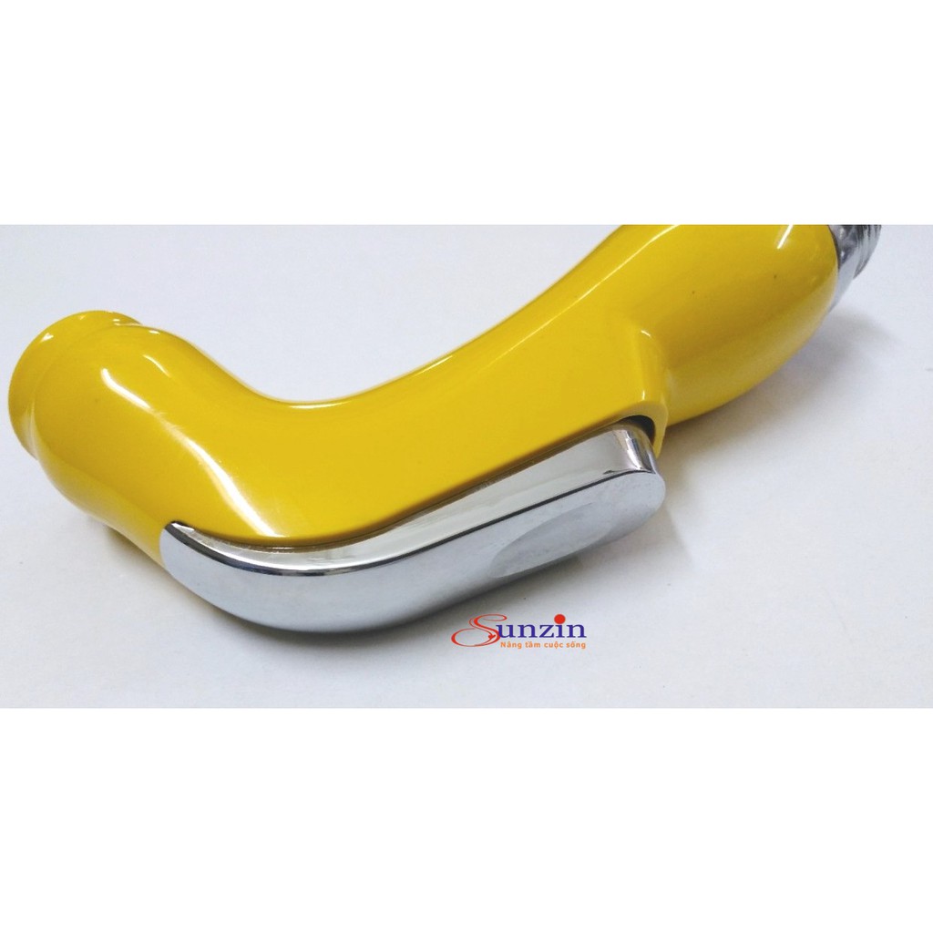 Đầu xịt rửa vệ sinh SZ077, chất liệu nhựa ABS (vàng), tặng 2 gioăng cao su