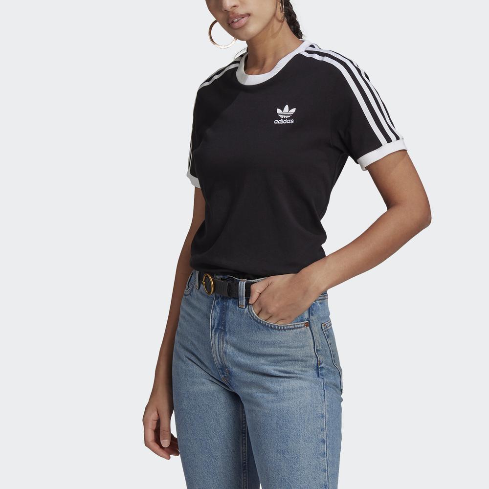 Áo Tee adidas ORIGINALS Nữ Áo thun 3 Sọc Classics Adicolor Màu đen GN2900