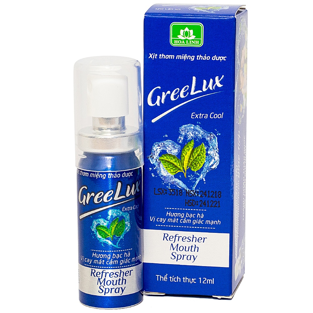 Greelux - Xịt thơm miệng thảo dược Hoa Linh ( Lọ 12 ml)