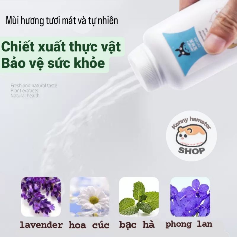 Phấn tắm khô khử mùi Hamster, Sóc, Thỏ, Bọ... Thú Nhỏ