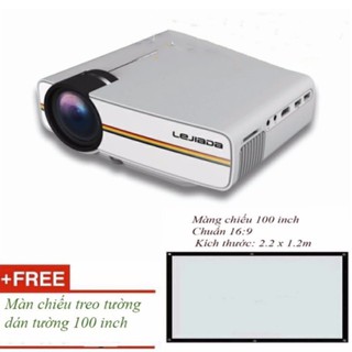 Máy chiếu mini giảng dạy giải trí YG400 Plus 2019 tặng màn chiếu treo tường 100inch