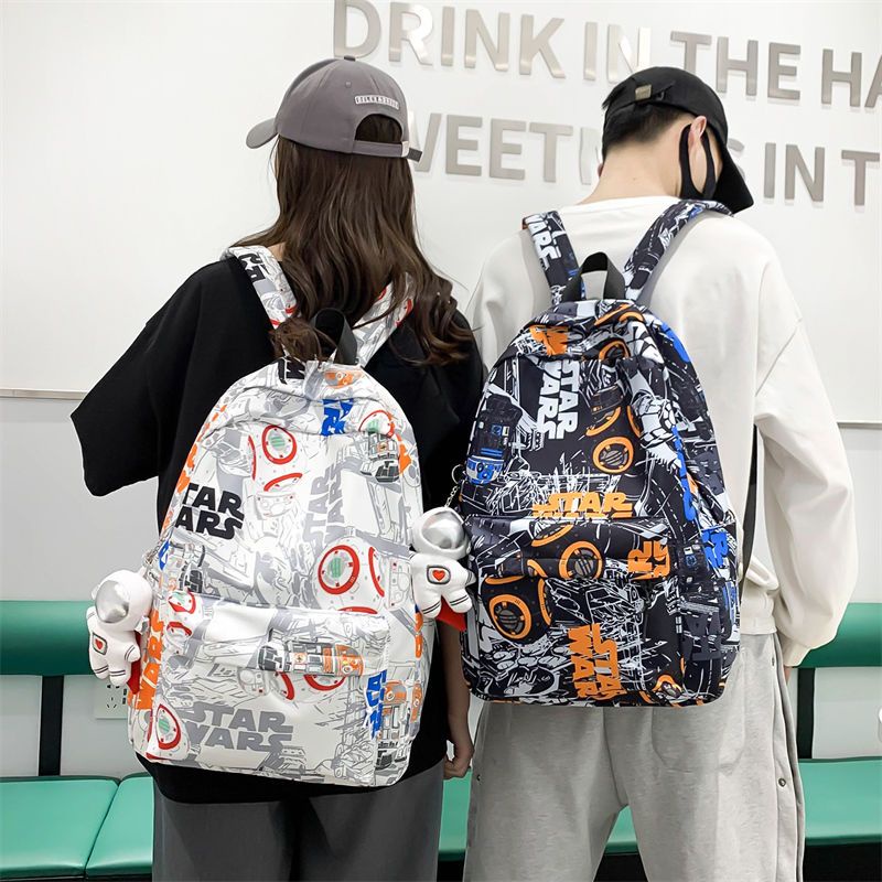 Ba lô thời trang, Túi thể thao dành cho giới trẻ, Ba lô nam và nữ In Graffiti Style Balo ULZZANG