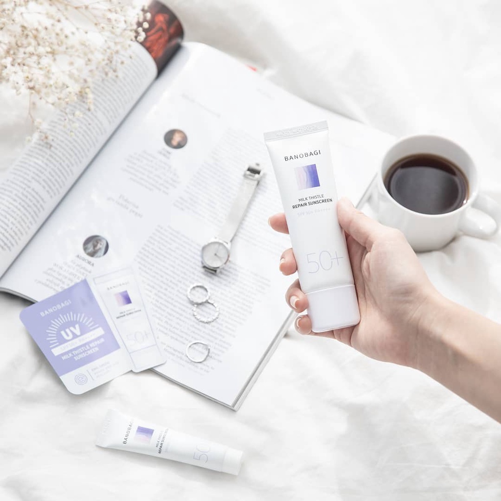 Kem Chống Nắng Cho Da Nhạy Cảm BANOBAGI Milk Thistle Repair Sunscreen 50ml SPF 50+