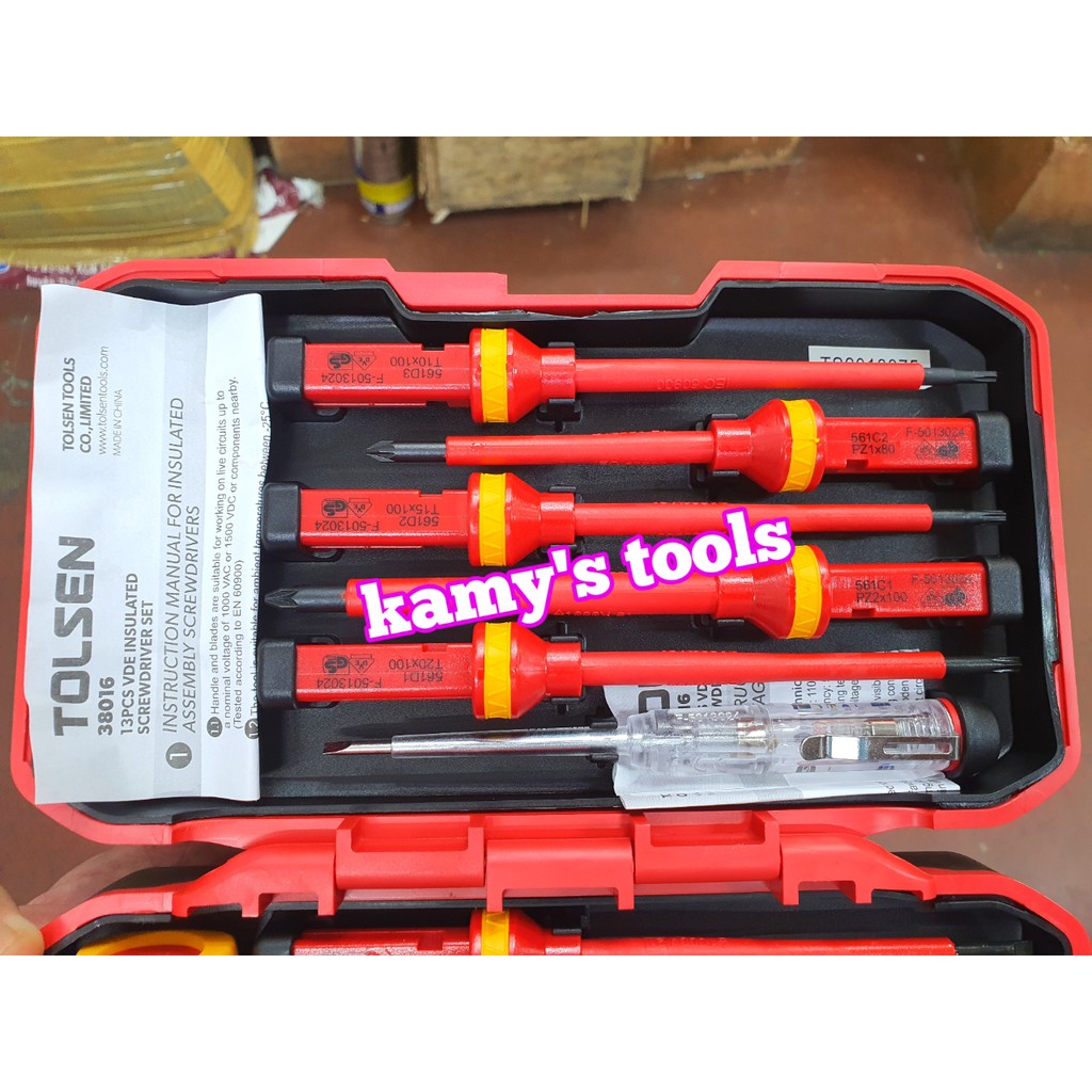 Bộ tua vít cách điện Tolsen 38016 bộ 13 món