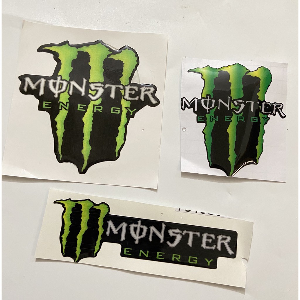 Tem Logo Monster 3 lớp chống nước dán Xe Máy