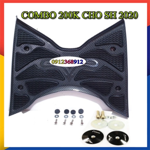 COMBO CHO SH 2012-2020 (GỒM THẢM CARBON ARTISTA CHÍNH HÃNG VÀ ĐÔI ỐC GƯƠNG)