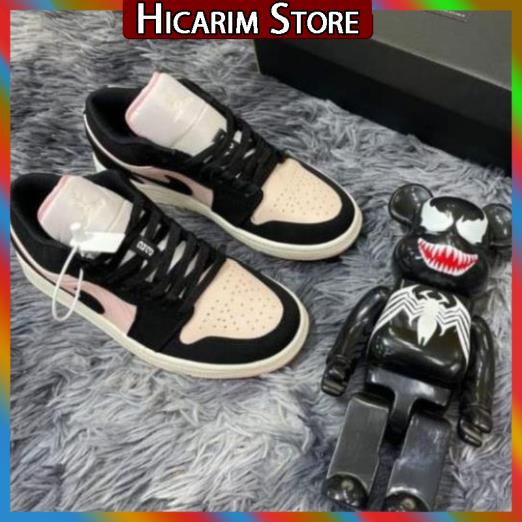Giày 𝐉𝐨𝐫𝐝𝐚𝐧 1 hồng đen nữ, Giày thể thao JD 1 cổ thấp Black Guava Ice hồng đen bản đẹp full box bill
