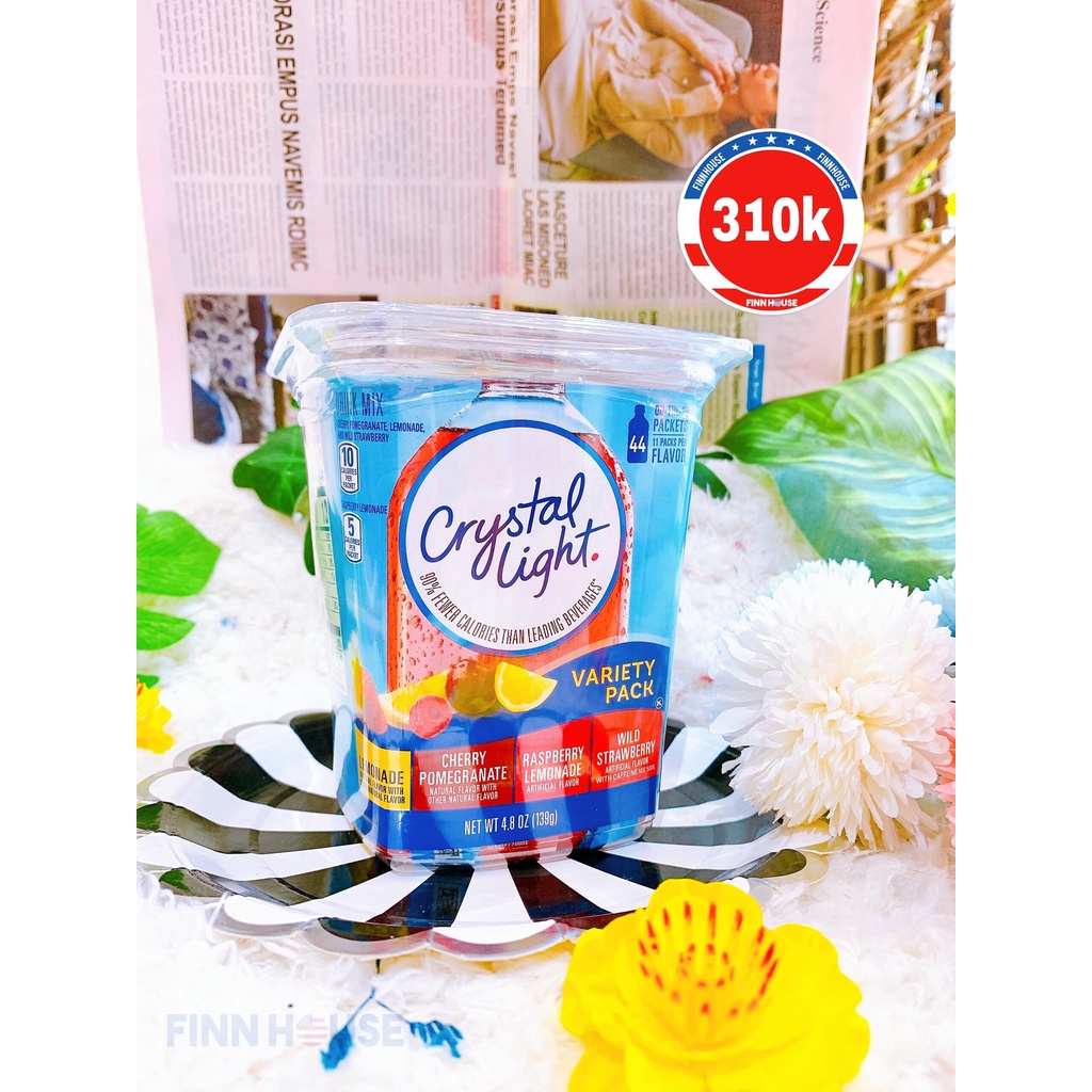 Bột pha nước trái cây Crystal Light 4 vị 139g (44 gói)