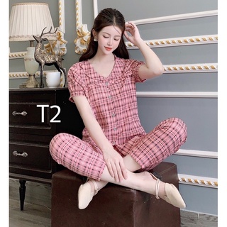 đồ bộ mặc nhà chất liệu lụa hàn