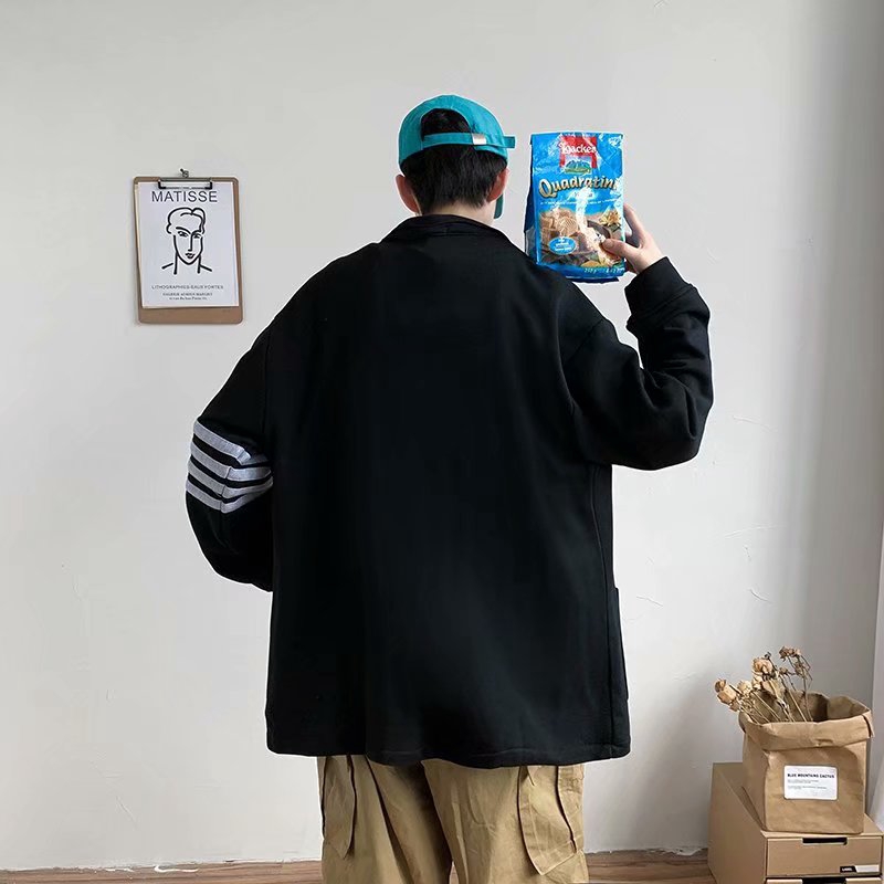 Áo khoác nam tay dài kẻ sọc thời trang phong cách hàn quốc | BigBuy360 - bigbuy360.vn