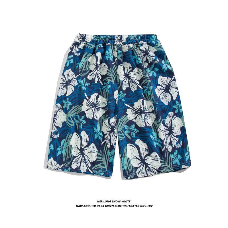 Quần Short Nam Đi Biển In Hoa Khô Nhanh Thời Trang Hawaii TTE200