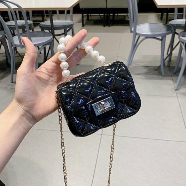 [Sẵn Hàng Giao Ngay] [SIÊU ƯU ĐÃI] combo 10 túi đeo chéo mini quai ngọc trai nhân tạo cho bé