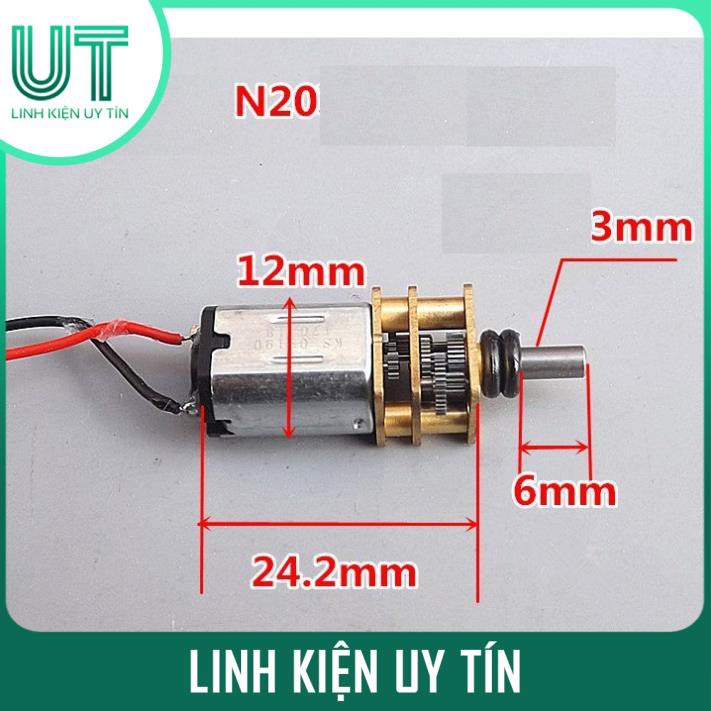 Động Cơ Giảm Tốc 3-6V 180-360RPM N20-360