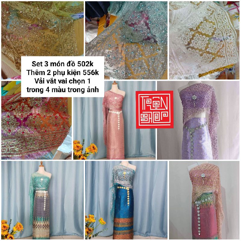 Trang phục Thái Lan mẫu mới bộ đồ gồm đồ và phụ kiện hàng mới có sẵn