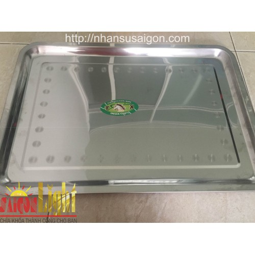 Khay Inox Sâu 2cm Bưng Khánh Thành - Khay Khai Trương, Khay Để Sản Phẩm, Bằng Khen