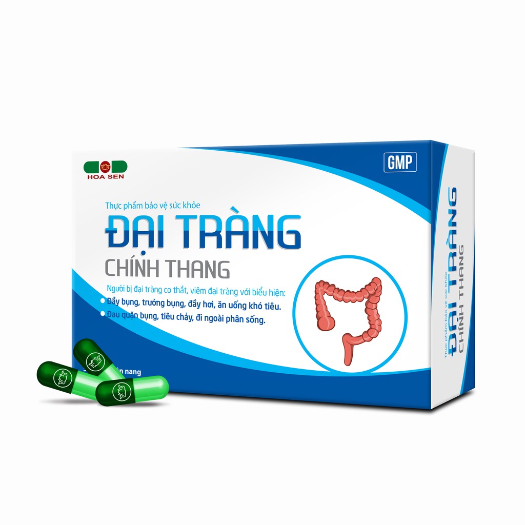 [Freeship extra] ĐẠI TRÀNG CHÍNH THANG - Viêm đại tràng cấp và mãn tính, co thắt, kiết lỵ (Hộp 5 vỉ x 10 viên nang)