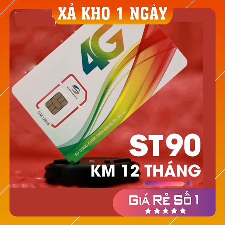 Sim Giá Tốt Gói Cước Rẻ - Sim Viettel ST90, Data Khủng Mỗi Ngày