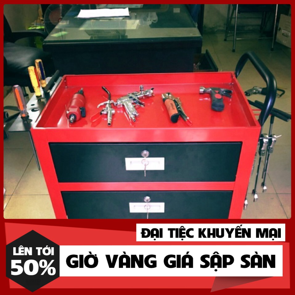 . Sửa Xe Máy.Tủ đồ nghề 2 ngăn kéo đen