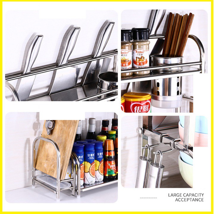 Giá để gia vị inox 2 tầng 30x22x45