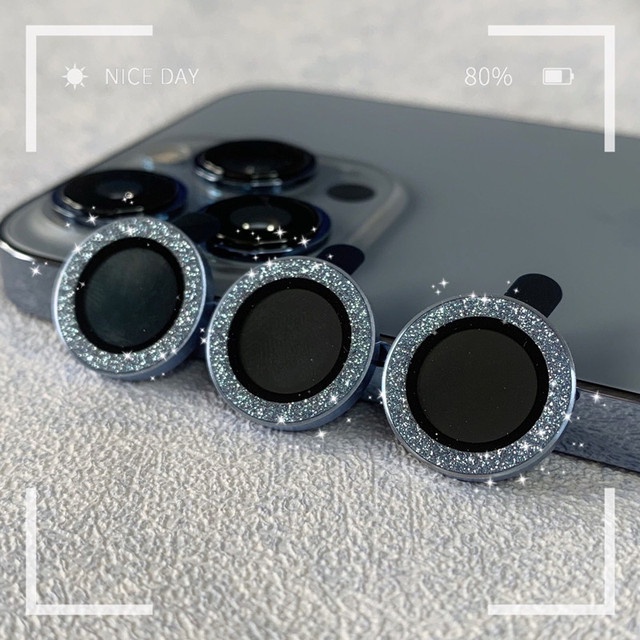 Bộ 3 Kính Cường Lực Viền Camera Protect Lens KUZOOM Silver Diamond Chống Trầy Xướt Dùng Cho iPhone 14 13 Pro Max/12 Pro Max / 12 / 12 Pro / 12 Mini 11 / 11 Pro Max / 11 Pro